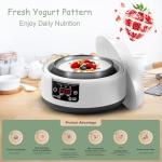 36 Hour Yogurt Maker,1.2L Automatic Digital Yoghurt Maker Machine,Lcd Display with Constant Temperature,Multi-Function Probiotic Yogurt Maker with Temperature Control (white)