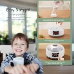36 Hour Yogurt Maker,1.2L Automatic Digital Yoghurt Maker Machine,Lcd Display with Constant Temperature,Multi-Function Probiotic Yogurt Maker with Temperature Control (white)