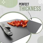 Crown Display Disposable Cutting Boards for Kitchen 50 Count Black Cutting Board 10 Inch X 13.5 Inch Flexible Cutting Boards For Kitchen ~ Patent Pending ~ Recyclable Disposable Cutting Board Sheets