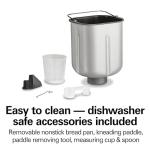 Hamilton Beach Digital Electric Bread Maker Machine Artisan and Gluten-Free, 2 lbs Capacity, 14 Settings, White and Stainless Steel (29987)
