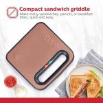 Holstein Housewares, 2-Sice Sandwich Griddle, Non-Stick Panini Press & Breakfast Sandwich Maker, Easy Clean Up. Perfect for Cooking Breakfast, Crispy Grilled Cheese, Savory paninis & Sandwiches