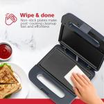 Holstein Housewares, 2-Sice Sandwich Griddle, Non-Stick Panini Press & Breakfast Sandwich Maker, Easy Clean Up. Perfect for Cooking Breakfast, Crispy Grilled Cheese, Savory paninis & Sandwiches