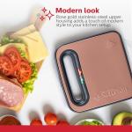 Holstein Housewares, 2-Sice Sandwich Griddle, Non-Stick Panini Press & Breakfast Sandwich Maker, Easy Clean Up. Perfect for Cooking Breakfast, Crispy Grilled Cheese, Savory paninis & Sandwiches