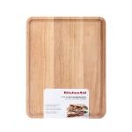 KitchenAid Classic Rubberwood Cutting Board with Perimeter Trench, Reversible Chopping Board, 11-inch x 14-Inch, Natural