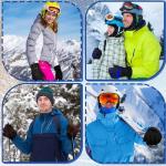 Tarpop 3 Pairs Mens Ski Gloves Winter Warm Women Gloves Adjustable Non Slip Snowboard Snow Waterproof Warm(M,Black, Black Red, Blue)