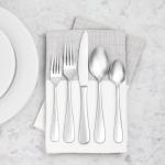 Amazon Basics Stainless Steel Dinner Knives with Round Edge, Dishwasher Safe, Pack of 12, Silver