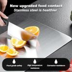 BLOCE Cutting Board for Kitchen, Mini Stainless Steel Non Stick Chopping Board, Upgrade Double Sided Food-Grade Stainless Steel Board for Kitchen for Meat Cheese Vegetable (Mini)