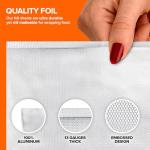 200 Count Pre-Cut Deli Aluminum Wraps – 12" Heavy-Duty Pop-Up, Disposable for Hot Dogs, Sandwiches & Food Service