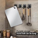 BLOCE Cutting Board for Kitchen, Mini Stainless Steel Non Stick Chopping Board, Upgrade Double Sided Food-Grade Stainless Steel Board for Kitchen for Meat Cheese Vegetable (Mini)