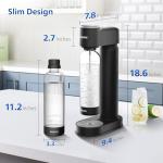 PHILIPS Sparkling Water Maker Soda Maker Soda Streaming Machine Quick Twist for Easy Install, 1L Carbonating Bottle, Soda Water Maker, Compatible with 60L CO2 Carbonator(NOT Included), ADD4901BKOQ/37