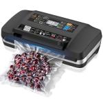 Vacuum Sealer Machine, Updated Powerful 95KPa Commercial Food Saver with Double Seal for 2X Strength, Built-in Cutter, Bags Storage & Easy-Lock Handle, Includes Free Bags (1 Roll + 10 Pre-cut)