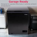 Frigidaire Chest Deep Freezer, 5 Cu. Ft. Capacity, Granita Rugged Design-Adjustable Thermostat-Removable Vinyl Coated Wire Basket-Easy Defrost Drain
