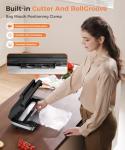 Vacuum Sealer Machine, Updated Powerful 95KPa Commercial Food Saver with Double Seal for 2X Strength, Built-in Cutter, Bags Storage & Easy-Lock Handle, Includes Free Bags (1 Roll + 10 Pre-cut)