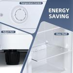 Antarctic Star 6.0 Cu.ft Upright Freezer, Small Stand Up Freezer with Adjustable Thermostat, Removable Glass Shelves, for Bedroom/Home/Dorms,White