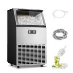 ICYGLEE Commercial Ice Maker Machine, 100lbs/Daily Ice Production Under Counter Ice Maker, Self-Cleaning, Timer Stainless Ice Machine with 33lbs Ice Storage, Ideal for School, Home, Bar, RV
