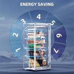 Antarctic Star 6.0 Cu.ft Upright Freezer, Small Stand Up Freezer with Adjustable Thermostat, Removable Glass Shelves, for Bedroom/Home/Dorms,White