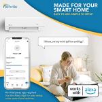 Senville 28000 BTU Dual Zone Mini Split Air Conditioner Heat Pump, 2 Ton, Works with Alexa, White
