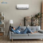 Senville 28000 BTU Dual Zone Mini Split Air Conditioner Heat Pump, 2 Ton, Works with Alexa, White
