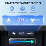 Antarctic Star 18L Beverage Refrigerator Cooler 24Can, Mini Fridge with Quiet Compressor, LED Light,Freestanding Small Fridge with Electronic Temperature Control for Home and Bar(40-61 ℉)