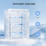 Antarctic Star 18L Beverage Refrigerator Cooler 24Can, Mini Fridge with Quiet Compressor, LED Light,Freestanding Small Fridge with Electronic Temperature Control for Home and Bar(40-61 ℉)