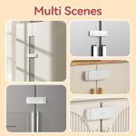 EUDEMON 1 Pack Latest French Fridge Lock French Door Refrigerator/Freezer Lock Apply to Max 3.54"(90mm) Two Door Gap Distance for Kids & Babies,Easy to Install no Tools Need or Drill (White)