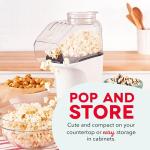 DASH Hot Air Popcorn Popper Maker with Measuring Cup to Portion Popping Corn Kernels + Melt Butter, 16 Cups - White