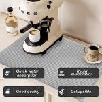 2 Pack Large Dish Drying Mat for Kitchen Counter,24*17 inch Microfiber Absorbent Dish Drainer,Large Size Dish Drying Pad for Countertops,Draining Racks,Sinks(Gray)