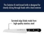HENCKELS Solution Razor-Sharp 8-inch Bread Knife, Cake Knife, German Engineered Informed by 100+ Years of Mastery, Black/Stainless Steel