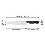 HENCKELS Solution Razor-Sharp 8-inch Bread Knife, Cake Knife, German Engineered Informed by 100+ Years of Mastery, Black/Stainless Steel