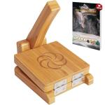 panan Wooden Tortilla Press Mexican Tortillera Presser Made from Natural Food-Grade Bamboo Wood Pataconera with Recipes eBook (Square 6")