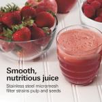 Hamilton Beach Juicer Machine, Big Mouth 3” Feed Chute for Whole Fruits and Vegetables, Easy to Clean, Centrifugal Extractor, Vegetable & Fruit Juicer, BPA Free, 800W Motor, White