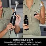 OVENTE Immersion Hand Blender, 300W Electric Handheld Portable Stick Mixer with 2 Mixing Speed and Stainless Steel Blades for Effortless Blending Smoothies, Shakes, Puree or Baby Food, Black HS560B