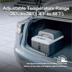 Alpicool C12PT Portable Car Freezer Cooler, 12 Volt Car Refrigerator, 12 Quart Fast Cooling, with 12/24V DC and 100-240V AC for Outdoor, Camping, RV, Truck (Black&Grey)