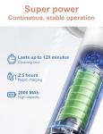 Electric Spin Scrubber - Cordless IPX7 Waterproof Shower Scrubber with 2 Speed Settings and 6 Replaceable Heads，Electric Cleaning Brush for Bathroom，Kitchen and Windows