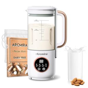 8 in 1 Automatic Nut Milk Maker, 10 Blade 35 oz Homemade Oat, Soy, Plant-Based and Dairy Free Beverages, Almond Milk Maker with Delay Start/Keep Warm/Boil Water, Soy Milk Maker with Nut Milk Bag