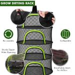 BRIVADO Herb Drying Rack Hanging Mesh 6 Layer 24" with Zipper, Gloves, Garden Pruning Shear, Hook & Carabiner Clip for Drying Herbs, Plants, Seeds, Buds | Outdoor, Hydroponics Herb Dryer Hanging Rack