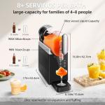 Slushie Machine No Ice Needed - 88oz Slushy Machine for Home, Frozen Drink Maker with 6 Presets Mode, Quick Freeze Margarita Machine, Perfect for Spiked Slush, Milkshake, Coffee and More