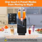 Slushie Machine No Ice Needed - 88oz Slushy Machine for Home, Frozen Drink Maker with 6 Presets Mode, Quick Freeze Margarita Machine, Perfect for Spiked Slush, Milkshake, Coffee and More