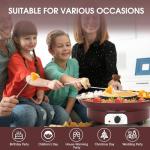 IEBIYO Chocolate Melting Pot Electric Chocolate Fondue Pot Set 3-Section Food Trays with 6pcs Dipping Forks Perfect for Cheese Dessert Housewarming Christmas Party Gifts (Brown)