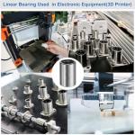 uxcell 2Pcs LM3UU Linear Bearing 3mm Bore 7mm OD 10mm Length Linear Ball Bearings Double Side Rubber Sealed Bearing Steel for CNC Machine 3D Printer Food Packaging Machine