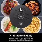 Ninja Crispi Air Fryer, Microwave, Freezer & Dishwasher Safe, Non Toxic Glass Portable Cooking System, 4 QT & 6 Cup Glass Containers with Storage Lids, Easy Meals, Air Fry, Bake, Blue (Renewed)