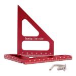 KETIPED 3D Multi-Angle Measuring Ruler,45/90 Degree Aluminum Alloy Woodworking Square Protractor,Drawing Line Ruler, Miter Triangle Ruler High Precision Layout Measuring Tool for Engineer Carpenter,R