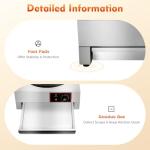 LIWBYYG 1700W 16 Inch Electric Crepe Maker, Commercial Pancake Machine 430 Stainless Steel Griddle Machine Crepe Maker Cooktop for Kitchen, Snack Stall(Adjustable 50-300℃)