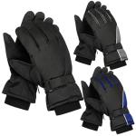 Tarpop 3 Pairs Mens Ski Gloves Winter Warm Women Gloves Adjustable Non Slip Snowboard Snow Waterproof Warm(M,Black, Navy Blue,Black Gray)