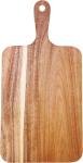 Acacia Wood Cutting Board with Handle, Wooden Cutting Boards, Chopping Board, Charcuterie Board, Serving board for Cheese, Bread, Pizza, Vegetables & Fruits (1, 13.8"L x 7"W)