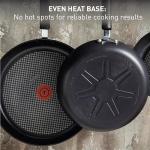 T-fal Ultimate Hard Anodized Nonstick Cookware Set 14 Piece, Oven Broiler Safe 400F, Lid Safe 350F, Kitchen Cooking Set w/Fry Pans, Saucepans, Griddle, Dutch Oven, Pots & Pans, Dishwasher Safe, Black