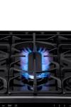 Kenmore 22-76853 5.6 cu. ft. Front-Control 5 Burner True Convection Gas Range with Oven Large Window, Three Racks, Dishwasher Safe Cast Iron Grates, Solid Black
