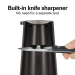 Hamilton Beach Extra-Tall Electric Automatic Can Opener with Easy-Clean Detachable Cutting Lever, Cord Storage, Knife Sharpener, Black (76702)