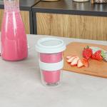 Restaurantware - Forma Professional 13.5 Ounce Insulated Travel Mug, 1 Double Wall Coffee Mug - Includes Lid And Sleeve, Reusable, Clear Borosilicate Glass Tumbler, Dishwashable, Microwavable