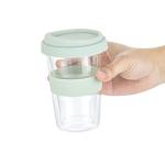 Restaurantware - Forma Professional 13.5 Ounce Insulated Travel Mug, 1 Double Wall Coffee Mug - Includes Lid And Sleeve, Reusable, Clear Borosilicate Glass Tumbler, Dishwashable, Microwavable